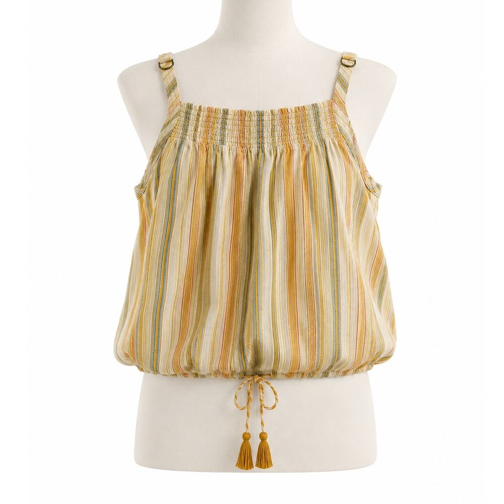 PrAna Little Palm Striped Boho Cami Tank Top - Size M